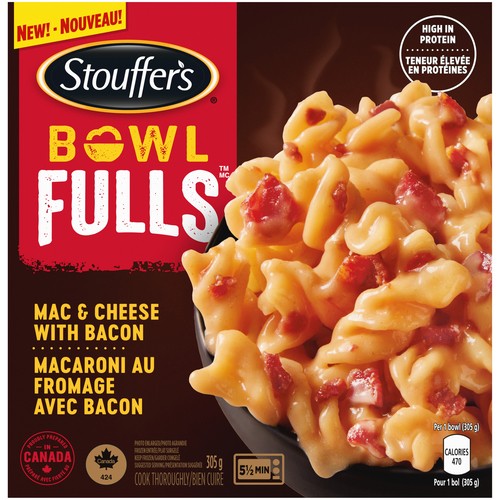 Stouffer's Frozen Macaroni Bowl Bacon Cheddar 305 g