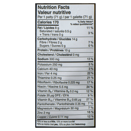 Alpha Foods PlantBased Frozen Patties Meatless Chicken Spicy 283 g Voilà Online Groceries