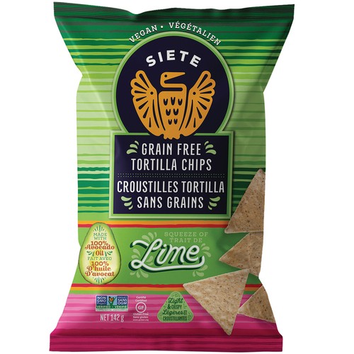 Siete Gluten Free Tortilla Chips Lime 142 g