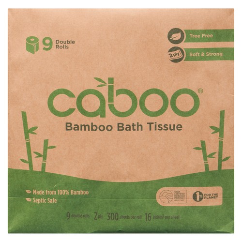 Caboo Bath Tissue 2-Ply 9 Rolls x 300 Sheets