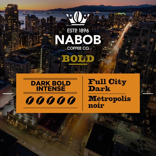 Nabob Ground Coffee Full City Dark Bold Roast 340 g