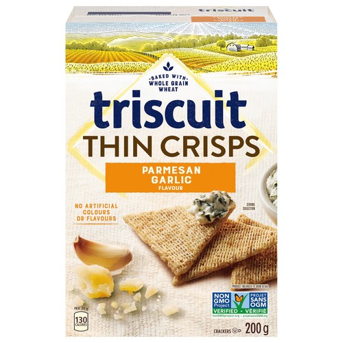 Triscuit Crackers Thin Crisp Garlic Parmesan 200 g