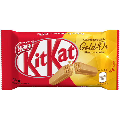 Kit Kat Gold Chocolate Bar Caramelized White 45 g