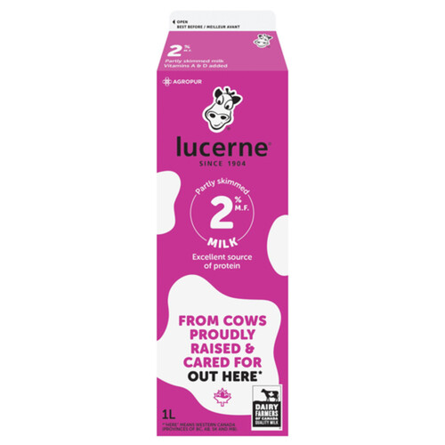 Lucerne 2% Milk Partly Skimmed 1 L - Voilà Online Groceries