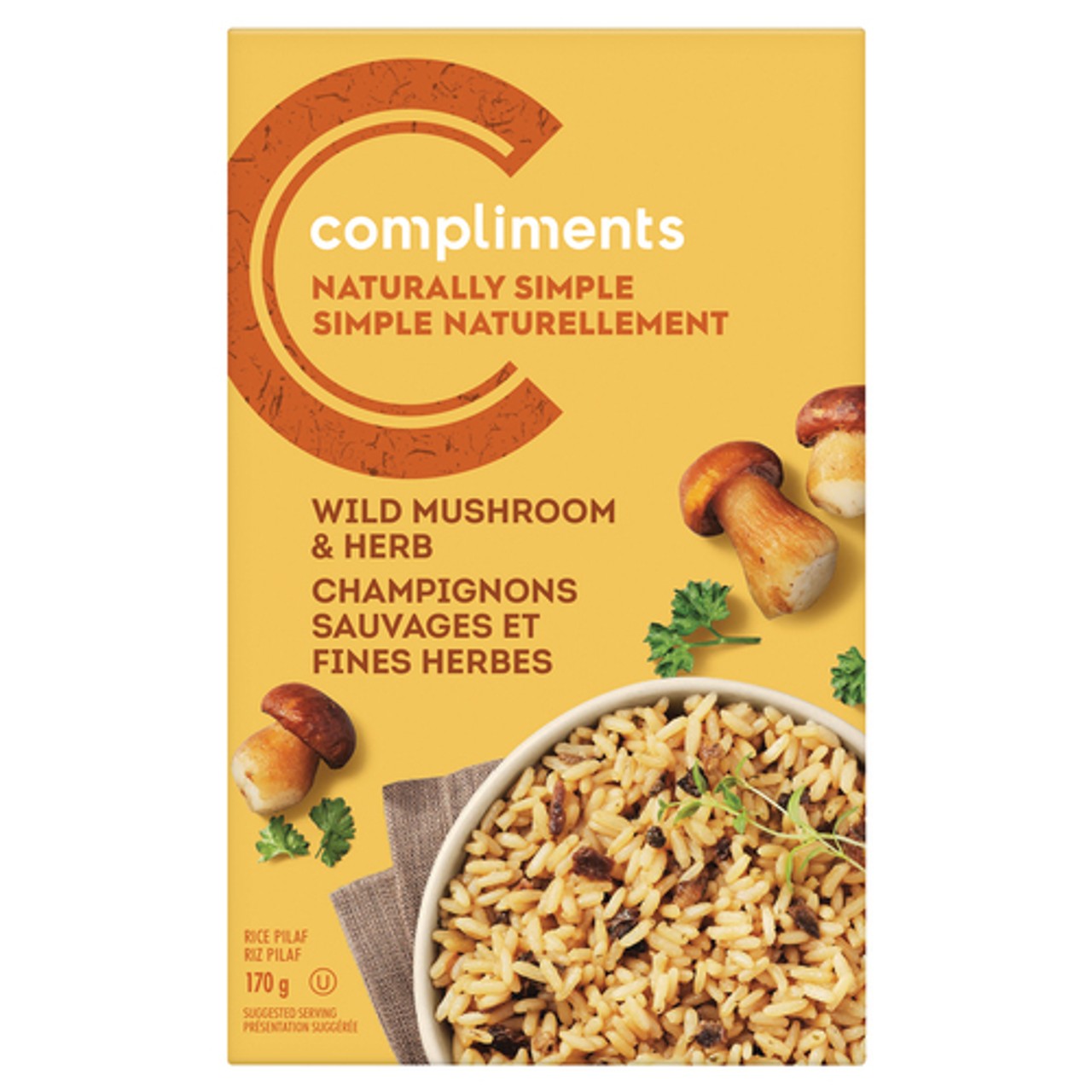 Compliments Instant Rice Compliments Naturally Simple Rice Pilaf Wild Mushroom & Herb 170 g ...