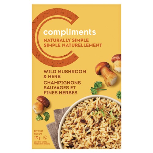 Compliments Naturally Simple Rice Pilaf Wild Mushroom & Herb 170 g