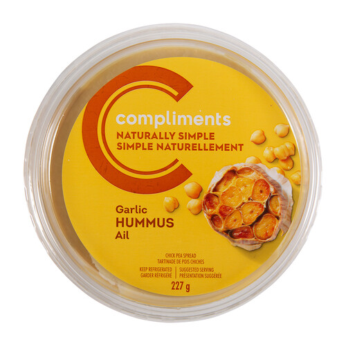 Compliments Naturally Simple Hummus Roasted Garlic 227 g