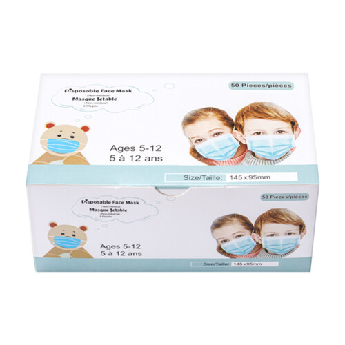 Medpoint Disposable Face Mask Kids Ages 5-12 50 Pieces