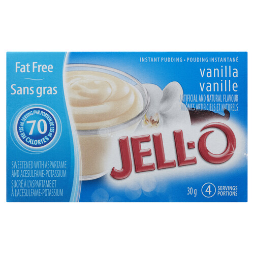 Jell-O Fat Free Instant Pudding Mix Vanilla 30 g