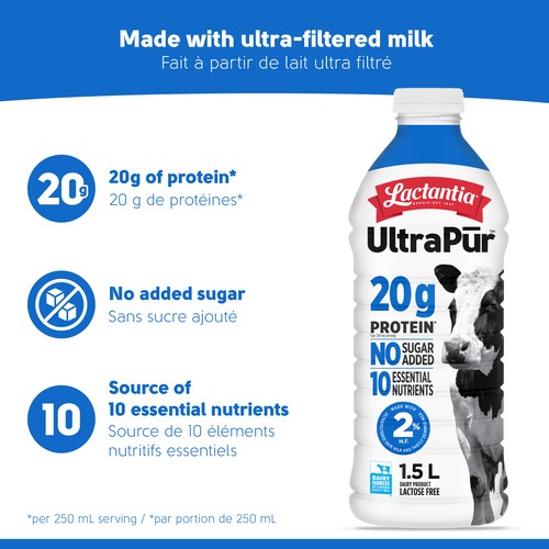 Lactantia UltraPur 2% Milk Ultra-Filtered 20 g Protein 1.5 L