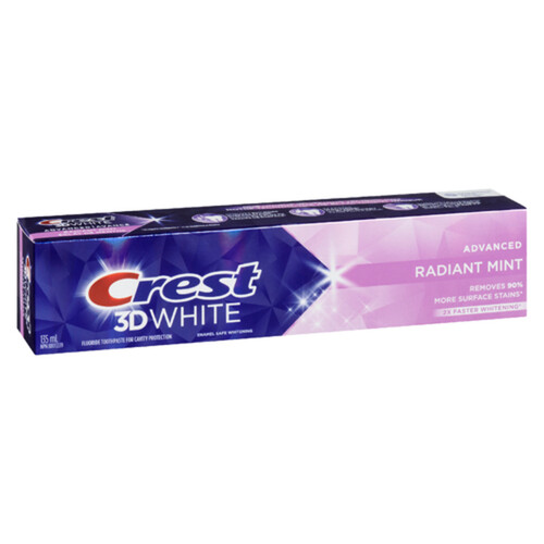 Crest 3D White Toothpaste Advanced Radiant Mint 135 ml