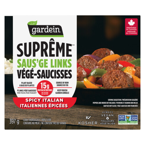Gardein Plant-Based Supreme Sausages Spicy Italian 397 g