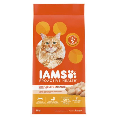 IAMS Proactive Health Dry Cat Food Healthy Adult Chicken 3.18 kg
