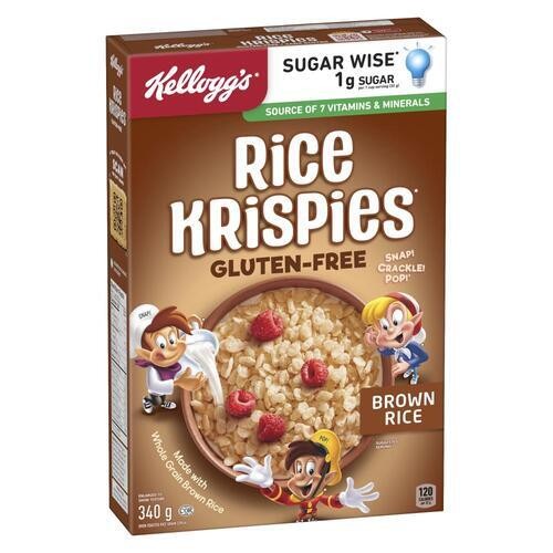 Kellogg's Rice Krispies Gluten-Free Cereal Brown Rice 340 g
