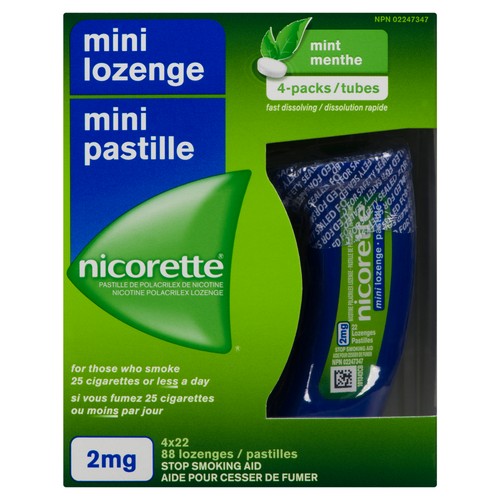 Nicorette Anti-Smoking Aid Mini Lozenge 2 mg Fresh Mint 88 Lozenges
