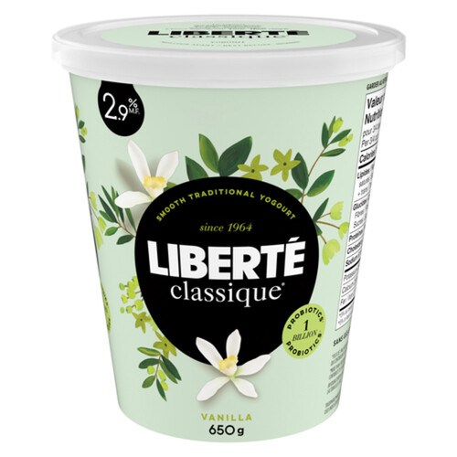 Liberté Classique 2.9% Smooth Traditional Yogurt Vanilla 650 g