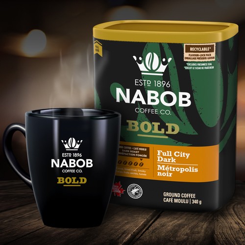 Nabob Ground Coffee Full City Dark Bold Roast 340 g