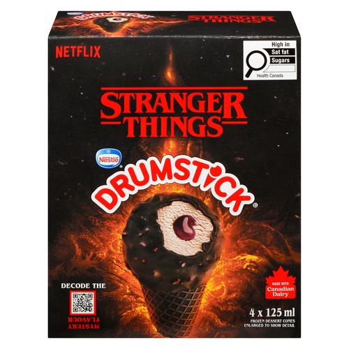 Nestlé Drumstick Frozen Dessert Cones Netflix Stranger Things 4 x 125 ml