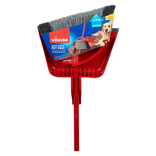 Vileda Pet Pro Super Angle Broom With Dustpan