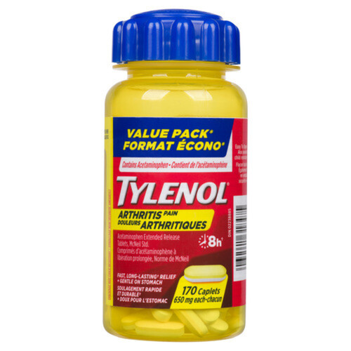 Tylenol 650 mg Arthritis Pain Caplets 170 EA