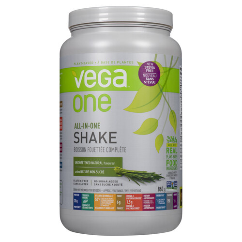 Vega One All-In-One Protein Powder Stevia-Free Natural 22 Servings