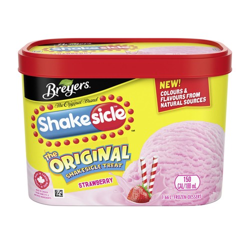 Breyers Shakesicle Frozen Dessert Strawberry 1.66 L