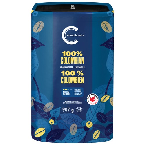 Compliments Ground Coffee 100% Columbian 907 g