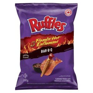 Ruffles Croustilles Enflamme Hot bar-b-q 190 g