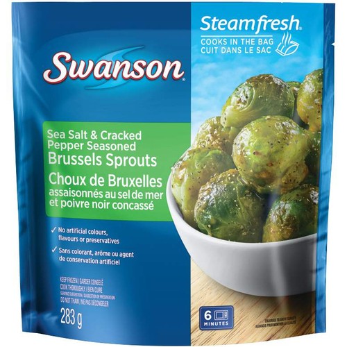 Swanson Sea Salt Cracked Pepper Brussels Sprouts 283 g (frozen)