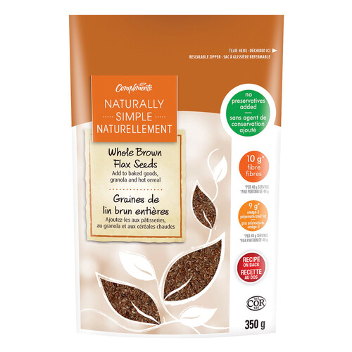 Compliments Flax Seeds Whole Brown 350 g