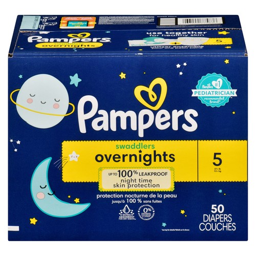 Pampers Swaddlers Diapers Overnight Super Size 5 50 Count