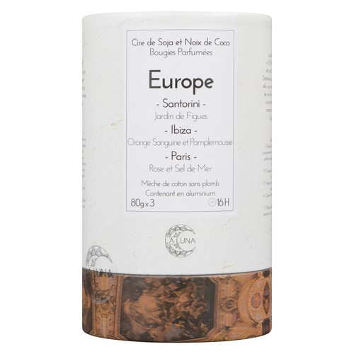 La Luna Candles Europe Discovery Kit 3 x 80 g Pack