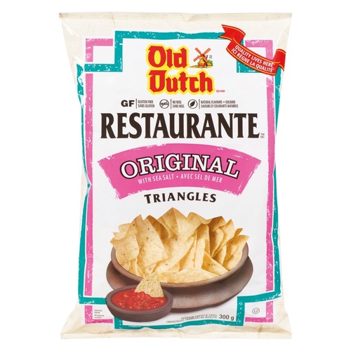 Old Dutch Restaurante Gluten-Free Tortilla Chips Original Sea Salt 300 g