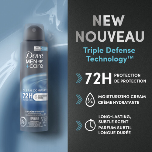 Dove Men+Care Dry Spray Antiperspirant Clean Comfort Deodorant 107 g
