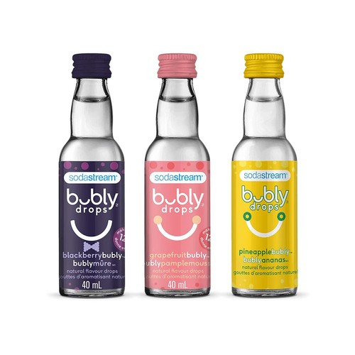 SodaStream Bubly Drops Syrup Blackberry Grapefruit Pineapple 3 x 40 ml