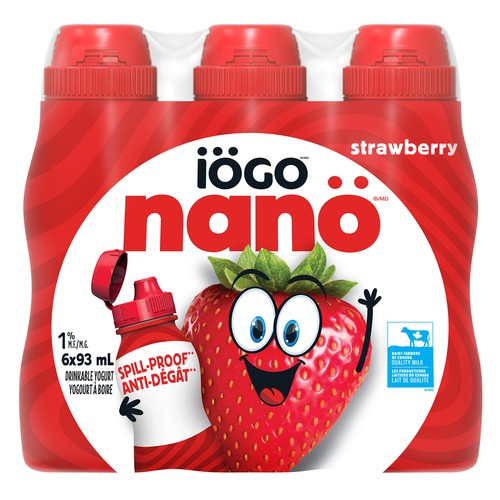iÖGO nanö 1% Drinkable Yogurt Strawberry 6 x 93 ml