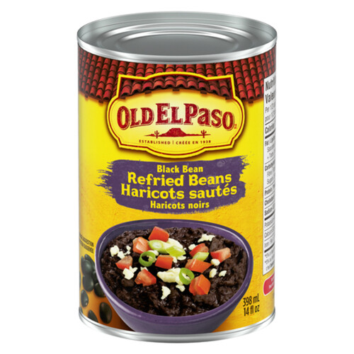 Old El Paso Black Beans Refried 398 ml