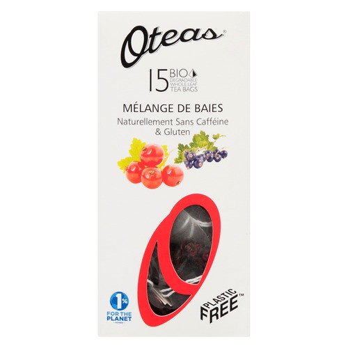 Oteas Tea Berry Blend 15 Biodegradable Tea Bags 34 g