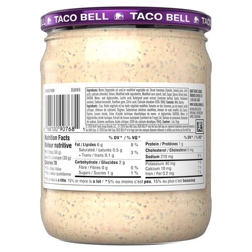 Taco Bell Dip Creamy Crunch Supreme 425 g