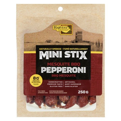 Harvest Meats Gluten-Free Mini Stix Sweet Mesquite 250 g