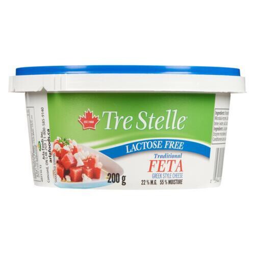 Tre Stelle Lactose-Free Traditional Feta Cheese 200 g