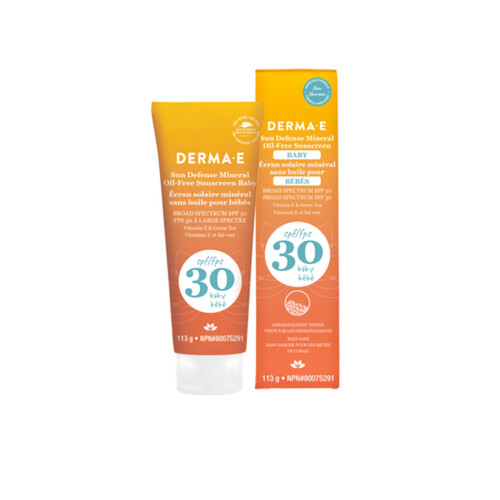 Derma E Sun Defense Mineral Oil-Free Baby Sunscreen SPF30 113 g