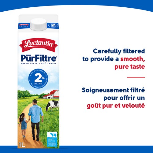 Lactantia PurFiltre 2% Milk Partly Skimmed 1 L