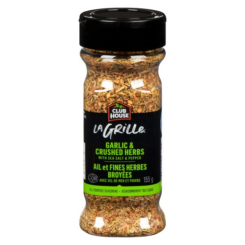 Club House La Grille All Purpose Seasoning Garlic & Crushed Herbs with Sea Salt & Pepper 155 g