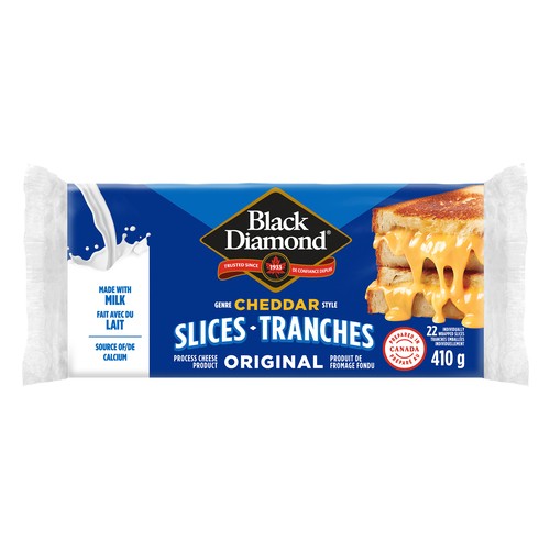 Black Diamond Sliced Cheese Original Cheddar 22 Slices 410 g