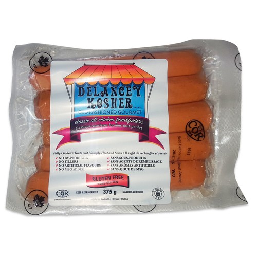 Del Kosher Gluten-Free Classic Chicken Franks 375 g