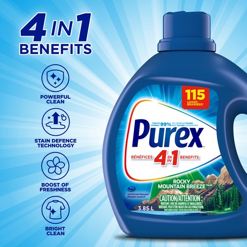 Purex Laundry Detergent Rocky Mountain Breeze 3.85 L