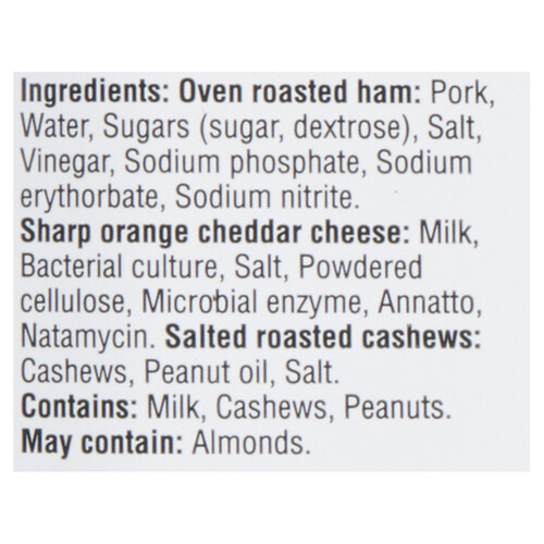 Schneiders Oven Roasted Ham Cashew and Cheddar Snack Kit 110 g