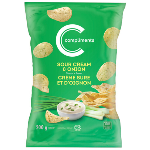 Compliments Potato Chips Sour Cream & Onion 200 g