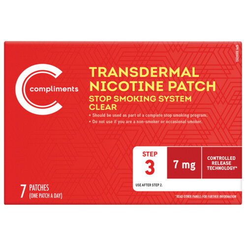 Compliments Nicotine Patches 7 mg 7 EA